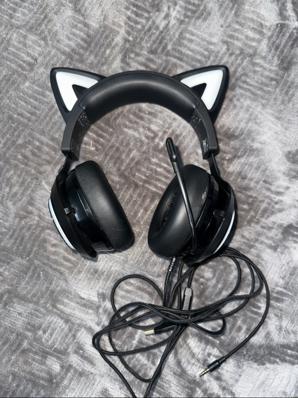 Black Cat Ear Wired Gaming Headset